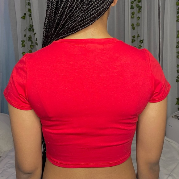 Red Baddazled Queen Crop top - Picture 2 of 2